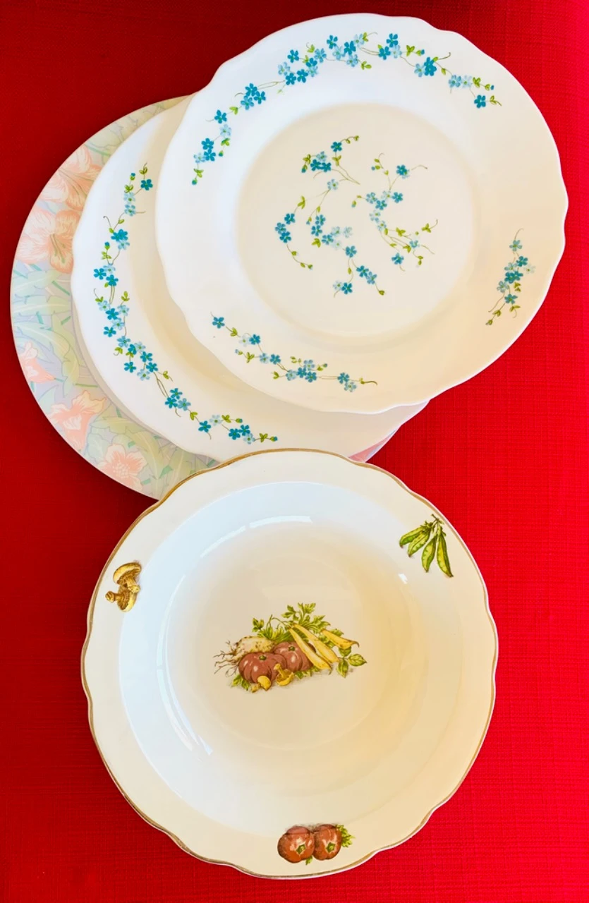 Lot de 4 grands plats de service